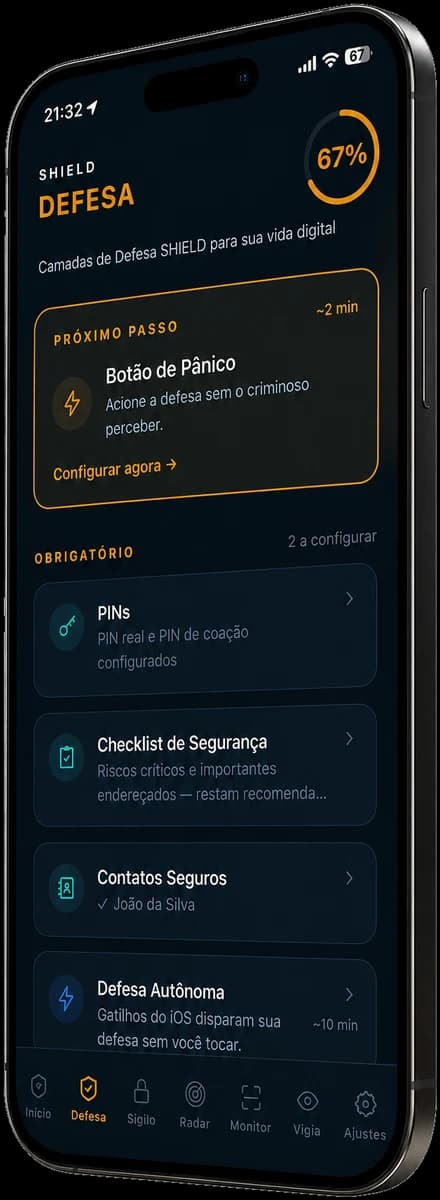 Tela Defesa do SHIELD